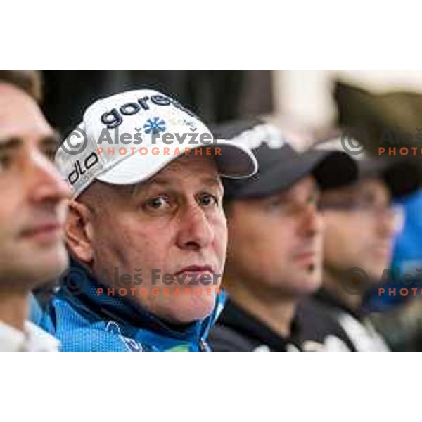 Goran Janus of Slovenia Nordic Ski team at press conference in Velenje on November 19, 2019
