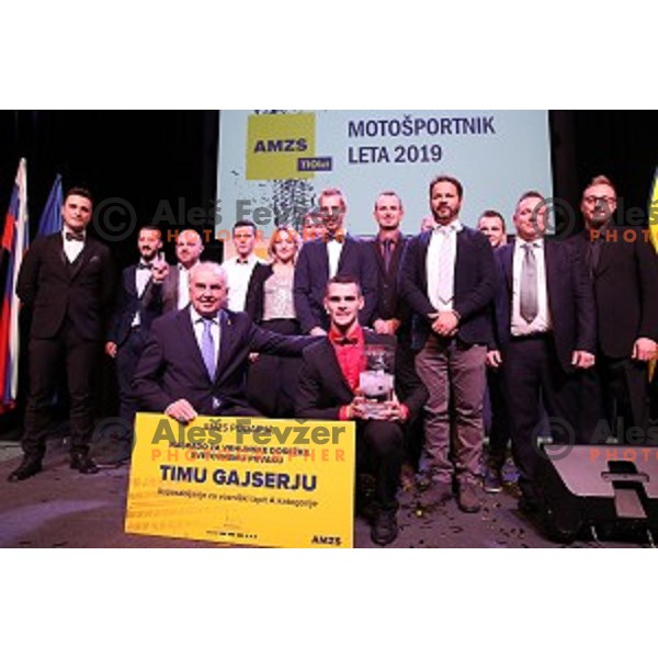 Tim Gajser, MXGP World Champion with Trophy for Best Moto sportsman of the year 2019 in Slovenia during Awards Gala in Ljubljana on November 22, 2019