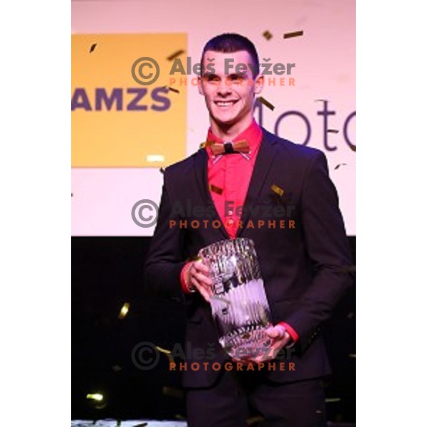 Tim Gajser, MXGP World Champion with Trophy for Best Moto sportsman of the year 2019 in Slovenia during Awards Gala in Ljubljana on November 22, 2019