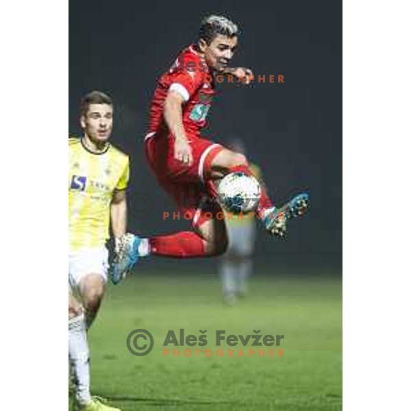 in action during Prva liga Telekom Slovenije football match between Aluminij and Maribor in Kidricevo, Slovenia on November 24, 2019