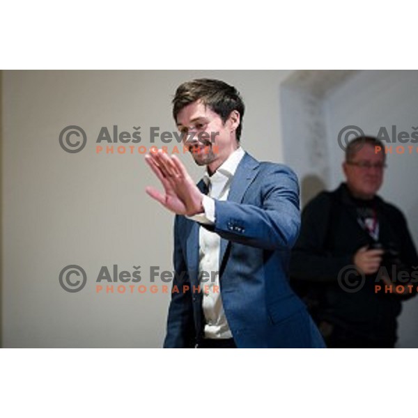 Primoz Roglic at the press conference before the Night of the Cycling stars 2019, Ljubljana Castle, Ljubljana, Slovenia , 26.11.2019