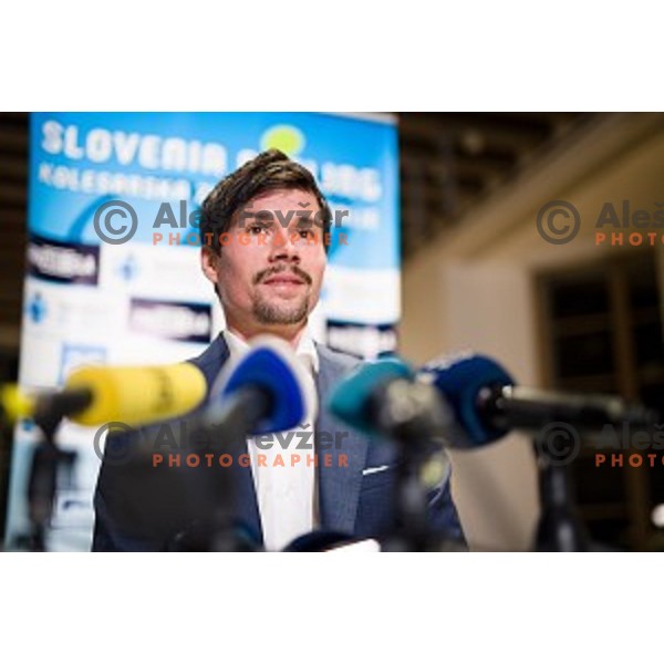 Primoz Roglic at the press conference before the Night of the Cycling stars 2019, Ljubljana Castle, Ljubljana, Slovenia , 26.11.2019