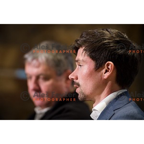 Primoz Roglic at the press conference before the Night of the Cycling stars 2019, Ljubljana Castle, Ljubljana, Slovenia , 26.11.2019