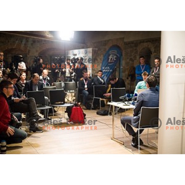 Primoz Roglic at the press conference before the Night of the Cycling stars 2019, Ljubljana Castle, Ljubljana, Slovenia , 26.11.2019