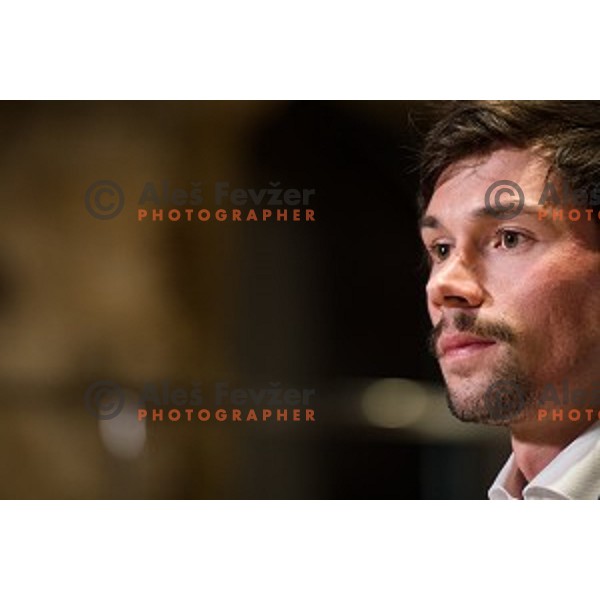 Primoz Roglic at the press conference before the Night of the Cycling stars 2019, Ljubljana Castle, Ljubljana, Slovenia , 26.11.2019