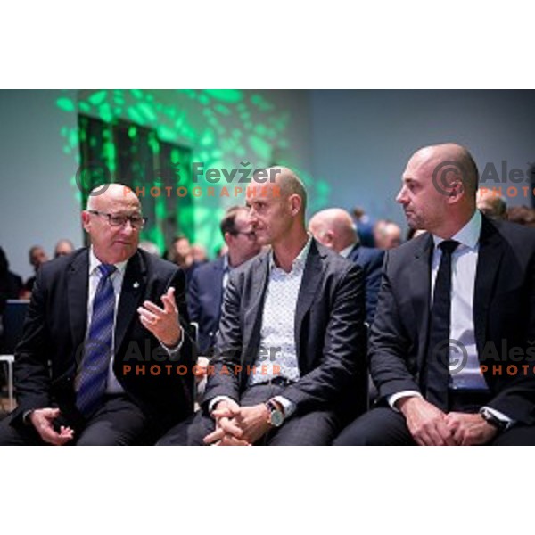 Bogdan Gabrovec, Tomaz Grm and Blaz Perko during Night of the Cycling stars 2019 at Ljubljana Castle, Ljubljana, Slovenia on November 26, 20199