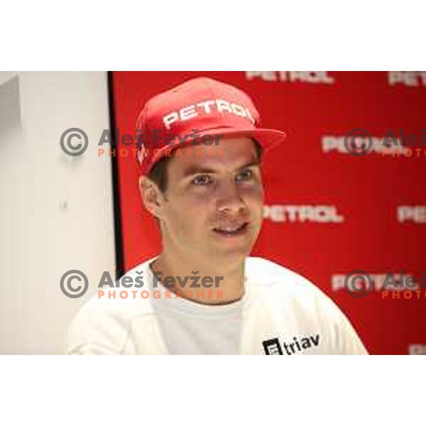 Zan Kosir, Olympic Snowboard medalist at Sochi 2014 and PyeongChang 2018 Winter Olympic games during press conference in Ljubljana, Slovenia on December 2, 2019