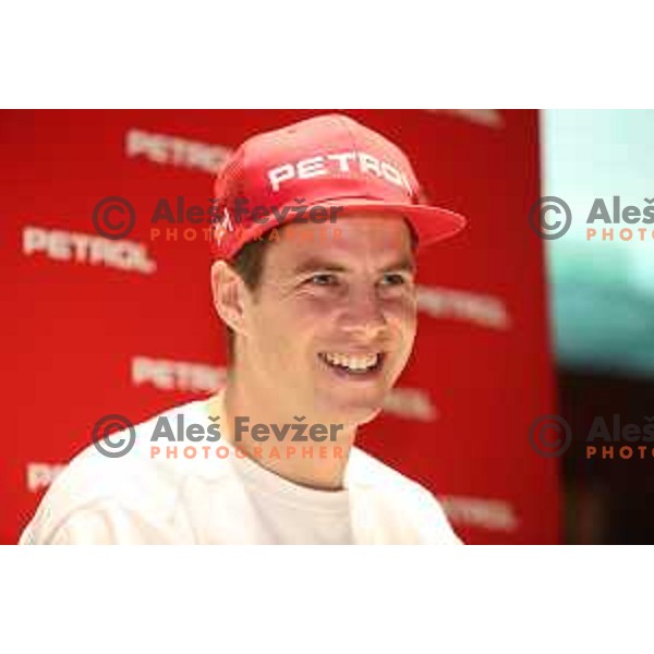 Zan Kosir, Olympic Snowboard medalist at Sochi 2014 and PyeongChang 2018 Winter Olympic games during press conference in Ljubljana, Slovenia on December 2, 2019