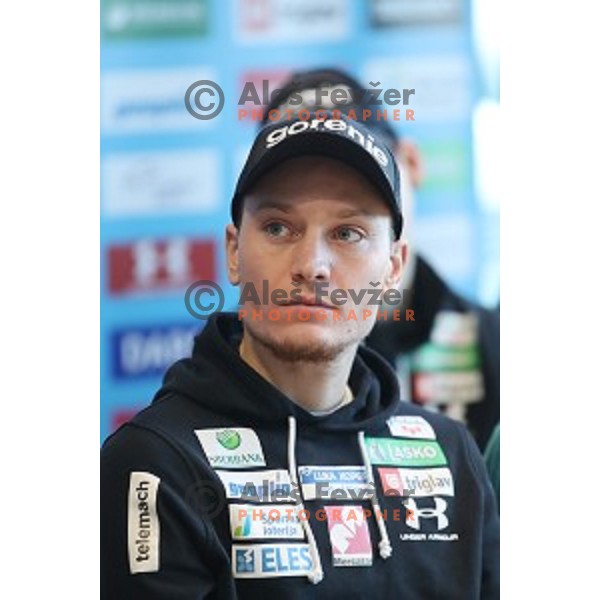 Anze Lanisek of Slovenia Nordic Ski team during press conference in Ljubljana on December 3, 2019