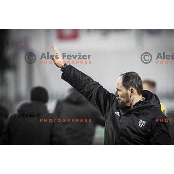 Ante Simundza, head coach of Mura during Prva liga Telekom Slovenije 2019/20 football match between Mura and Bravo in Fazanerija, Murska Sobota, Slovenia on December 5, 2019