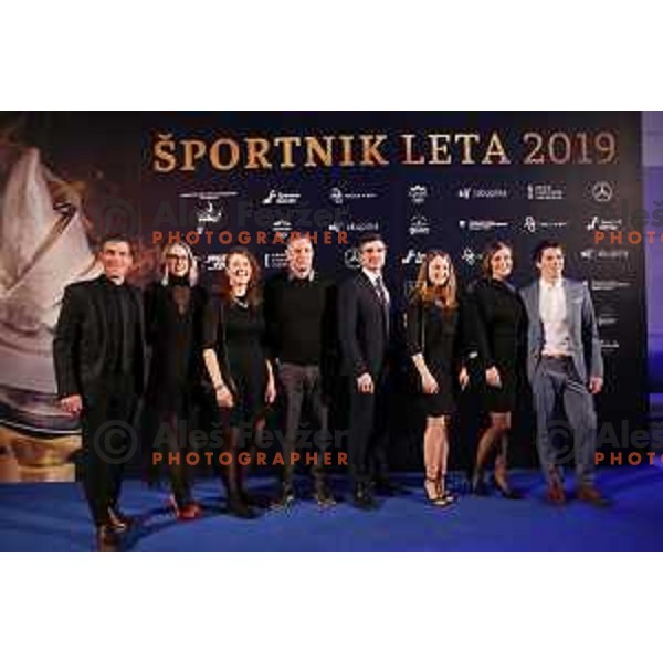 Luka Bozic, Benjamin Savsek , Peter Kauzer , Eva Tercelj at Slovenian Sportsman of the year 2019 in Ljubljana on December 17, 2019