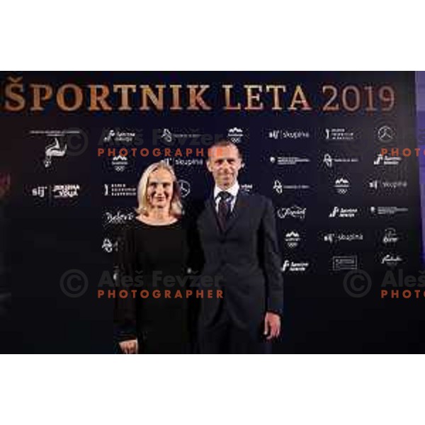 Barbara and Aleksander Ceferin at Slovenian Sportsman of the year 2019, Ljubljana