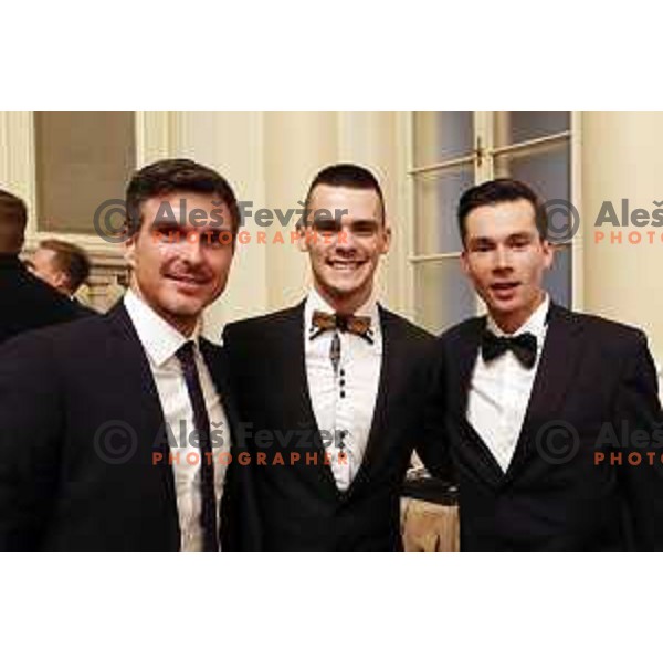 Peter Kauzer, Tim Gajser and Primoz Roglic at Slovenian Sportsman of the year 2019, Ljubljana