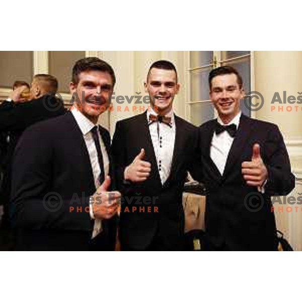 Peter Kauzer, Tim Gajser and Primoz Roglic at Slovenian Sportsman of the year 2019, Ljubljana