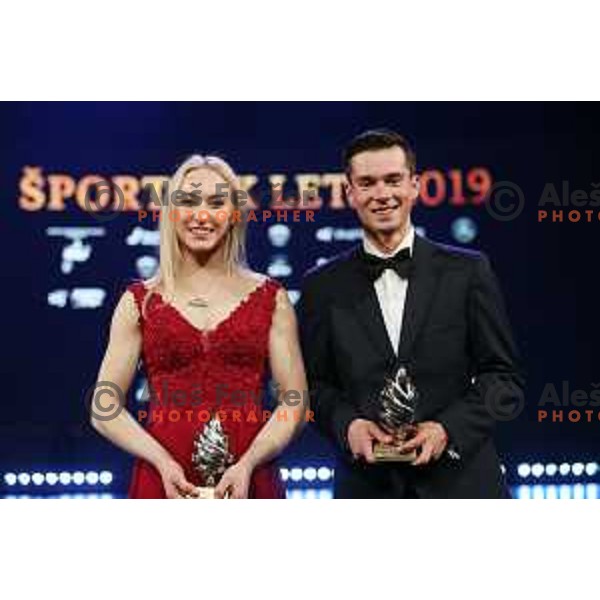 Free-climber Janja Garnbret and cyclist Primoz Roglic were voted for Best Slovenian Sportswoman and Sportsman of the year 2019 in Ljubljana on December 17, 2019