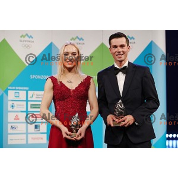 Free-climber Janja Garnbret and cyclist Primoz Roglic were voted for Best Slovenian Sportswoman and Sportsman of the year 2019 in Ljubljana on December 17, 2019