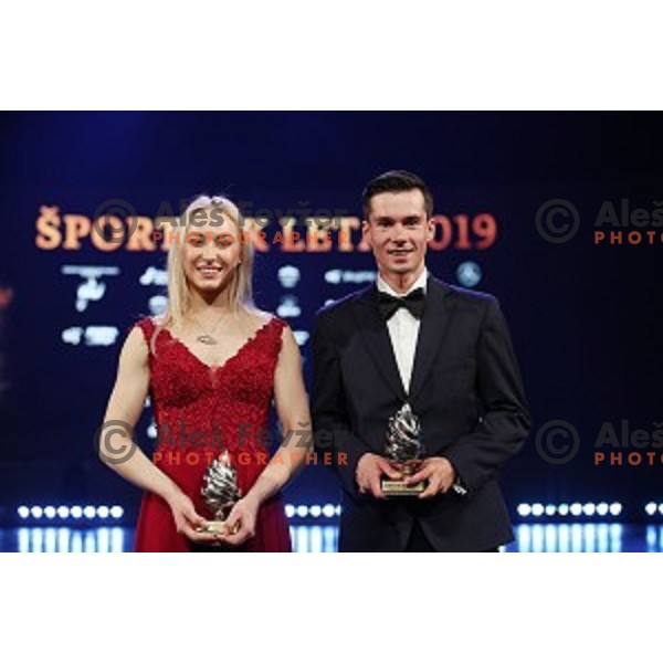 Free-climber Janja Garnbret and cyclist Primoz Roglic were voted for Best Slovenian Sportswoman and Sportsman of the year 2019 in Ljubljana on December 17, 2019