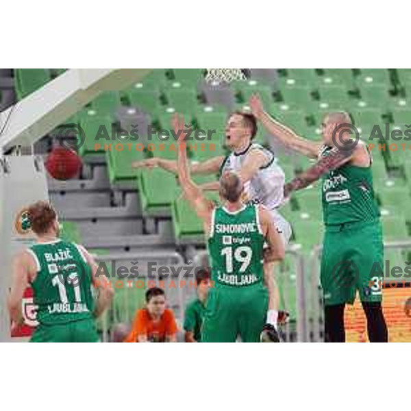 Klemen Prepelic in action during 7Days EuroCup regular season basketball match between Cedevita Olimpija Ljubljana (SLO) and Joventut Badalona (ESP) in Arena Stozice, Ljubljana, Slovenia on December 18, 2019