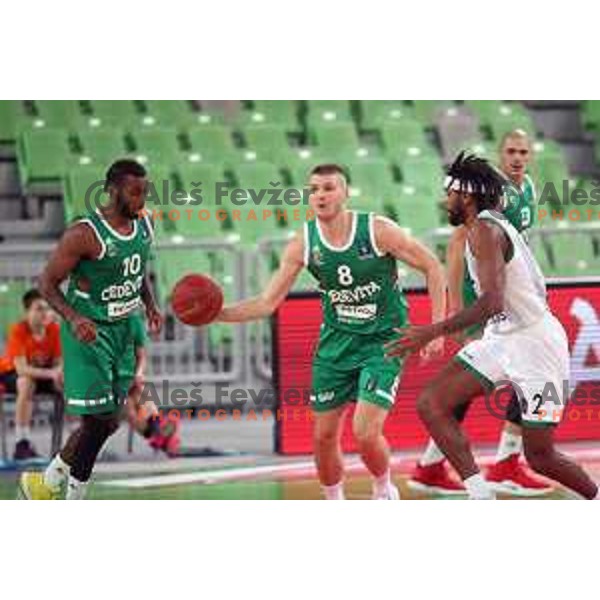 Edo Muric in action during 7Days EuroCup regular season basketball match between Cedevita Olimpija Ljubljana (SLO) and Joventut Badalona (ESP) in Arena Stozice, Ljubljana, Slovenia on December 18, 2019