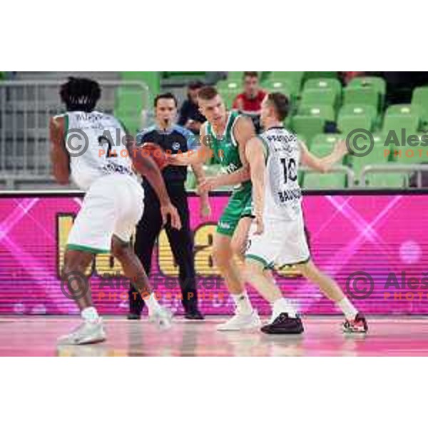 Edo Muric in action during 7Days EuroCup regular season basketball match between Cedevita Olimpija Ljubljana (SLO) and Joventut Badalona (ESP) in Arena Stozice, Ljubljana, Slovenia on December 18, 2019