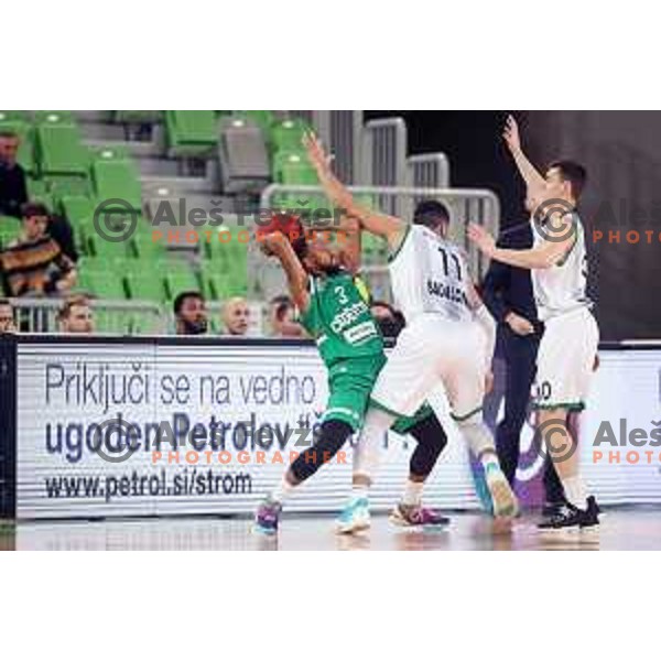 Ryan Boatright in action during 7Days EuroCup regular season basketball match between Cedevita Olimpija Ljubljana (SLO) and Joventut Badalona (ESP) in Arena Stozice, Ljubljana, Slovenia on December 18, 2019