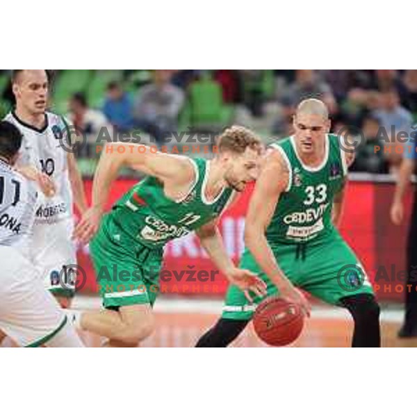 Jaka Blazic in action during 7Days EuroCup regular season basketball match between Cedevita Olimpija Ljubljana (SLO) and Joventut Badalona (ESP) in Arena Stozice, Ljubljana, Slovenia on December 18, 2019