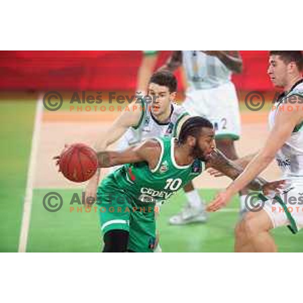 Codi Miller-McIntyre in action during 7Days EuroCup regular season basketball match between Cedevita Olimpija Ljubljana (SLO) and Joventut Badalona (ESP) in Arena Stozice, Ljubljana, Slovenia on December 18, 2019