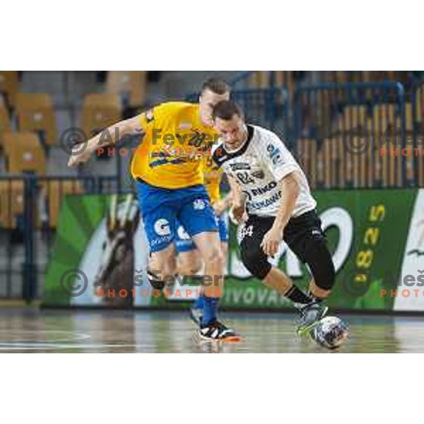 in action during Slovenia Cup 2019/20 handball match between RK Celje Pivovarna Lasko and Riko Ribnica in Arena Zlatorog, Celje, Slovenia on December 18, 2019