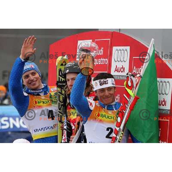 Moellg (4) and Blardone (2) salute their fans 