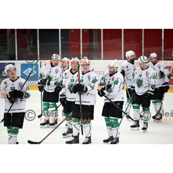 action during Alps league ice-hockey match between Acroni Jesenice and SZ Olimpija in Podmezakla Hall, Jesenice, Slovenia on December 20, 2019