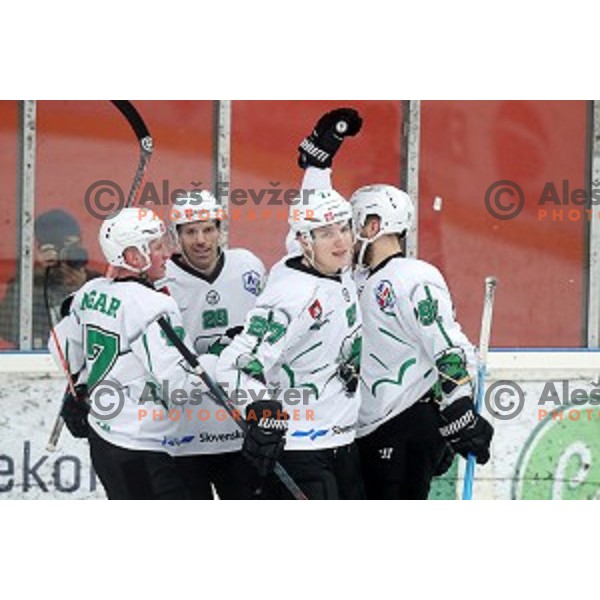 action during Alps league ice-hockey match between Acroni Jesenice and SZ Olimpija in Podmezakla Hall, Jesenice, Slovenia on December 20, 2019