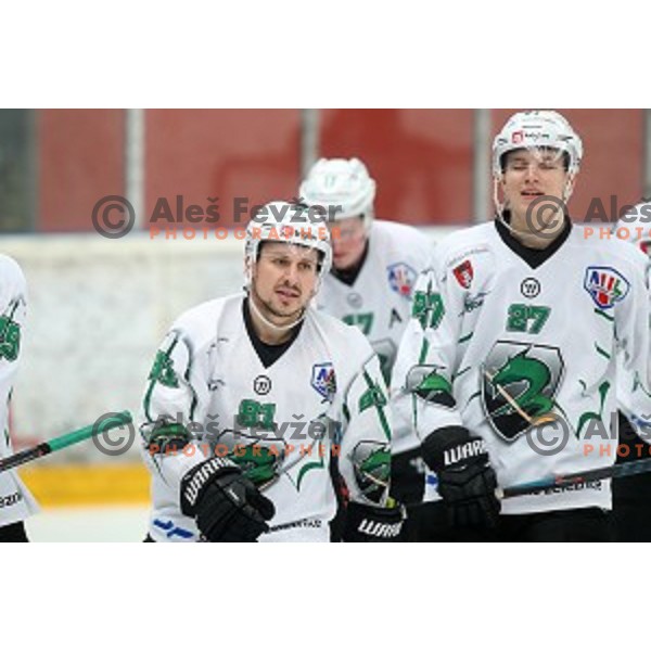 action during Alps league ice-hockey match between Acroni Jesenice and SZ Olimpija in Podmezakla Hall, Jesenice, Slovenia on December 20, 2019