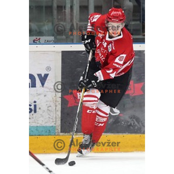 action during Alps league ice-hockey match between Acroni Jesenice and SZ Olimpija in Podmezakla Hall, Jesenice, Slovenia on December 20, 2019