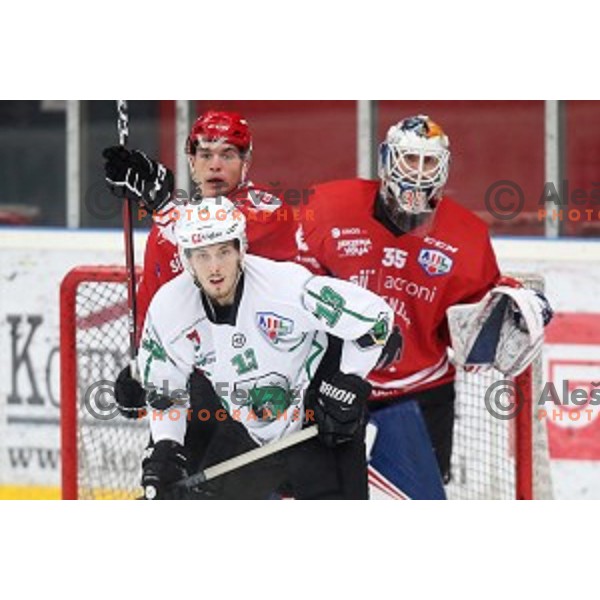action during Alps league ice-hockey match between Acroni Jesenice and SZ Olimpija in Podmezakla Hall, Jesenice, Slovenia on December 20, 2019