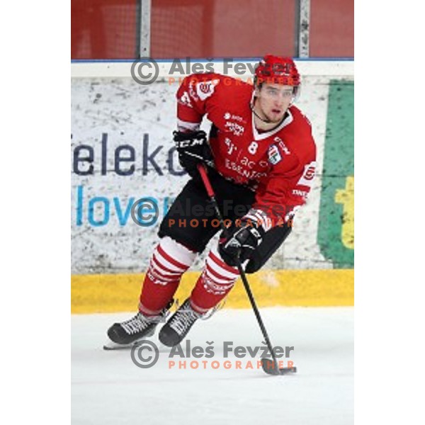 action during Alps league ice-hockey match between Acroni Jesenice and SZ Olimpija in Podmezakla Hall, Jesenice, Slovenia on December 20, 2019
