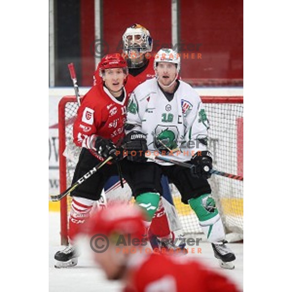 Ales Music in action during Alps league ice-hockey match between Acroni Jesenice and SZ Olimpija in Podmezakla Hall, Jesenice, Slovenia on December 20, 2019