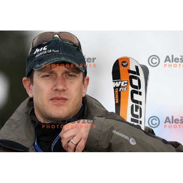JUre Kosir at Audi FIS Alpine Ski World Cup Giant Slalom in Kranjska gora, Slovenia on 8th of March 2008. Photo by Ales Fevzer 