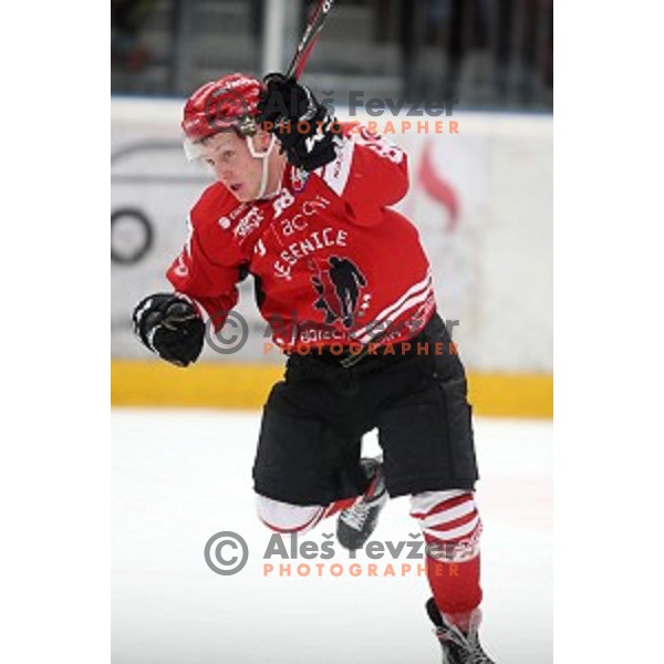 Blaz Tomazevic in action during Alps league ice-hockey match between Acroni Jesenice and SZ Olimpija in Podmezakla Hall, Jesenice, Slovenia on December 20, 2019