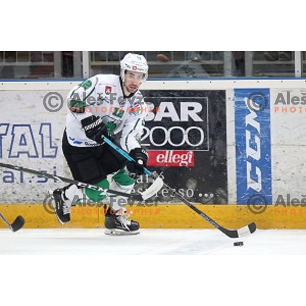 Nik Simsic in action during Alps league ice-hockey match between Acroni Jesenice and SZ Olimpija in Podmezakla Hall, Jesenice, Slovenia on December 20, 2019