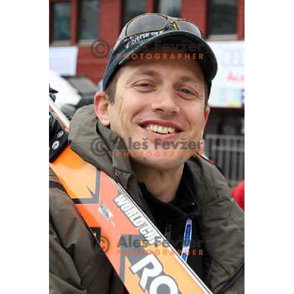 Jure Kosir after first run of Audi FIS Alpine Ski World Cup Giant Slalom in Kranjska gora, Slovenia on 8th of March 2008. Photo by Ales Fevzer 