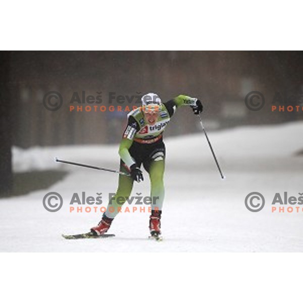 Vesna Fabjan (SLO) during Ladies Sprint free FIS Cross-country Sprint World Cup Qualification in Planica, Slovenia on December 21, 2019