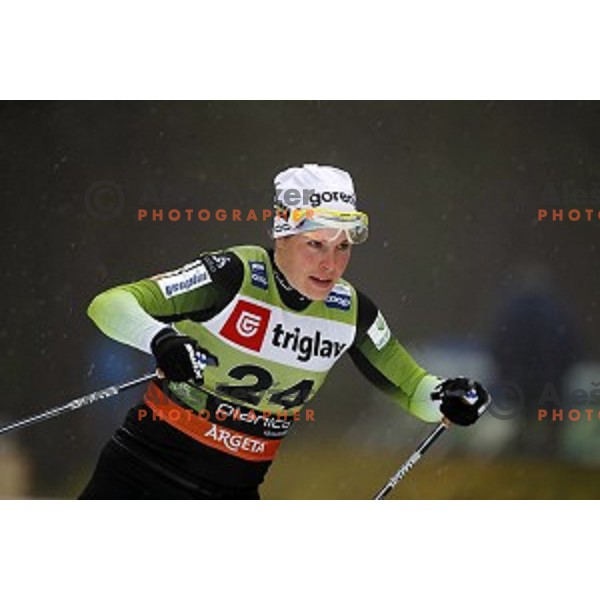 Vesna Fabjan (SLO) during Ladies Sprint free FIS Cross-country Sprint World Cup Qualification in Planica, Slovenia on December 21, 2019
