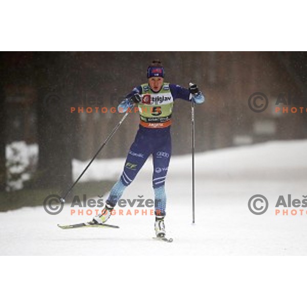 Katri Lylynpera (FIN) during Ladies Sprint Free at FIS Cross-country Sprint World Cup Qualification in Planica, Slovenia on December 21, 2019