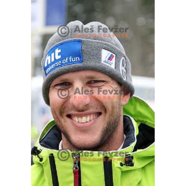 Andrej Jerman at Audi FIS Alpine Ski World Cup Giant Slalom in Kranjska gora, Slovenia on 8th of March 2008. Photo by Ales Fevzer 