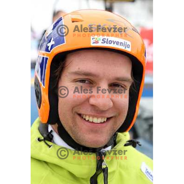 Matija Zavirsek after first run of Audi FIS Alpine Ski World Cup Giant Slalom in Kranjska gora, Slovenia on 8th of March 2008. Photo by Ales Fevzer 