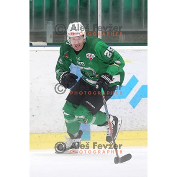 Anze Ropret of SZ Olimpija in action during Alps League regular season ice-hockey match between SZ Olimpija and Asiago in Tivoli Hall, Ljubljana, Slovenia on December 21, 2019