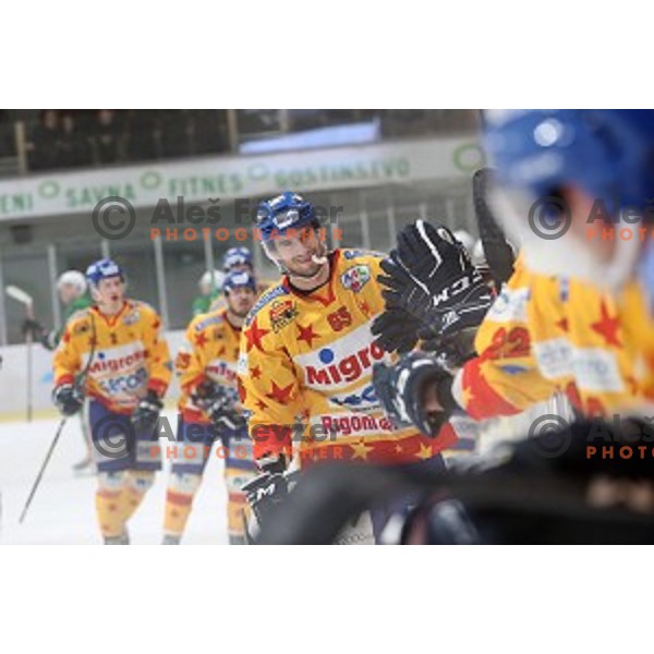 of SZ Olimpija in action during Alps League regular season ice-hockey match between SZ Olimpija and Asiago in Tivoli Hall, Ljubljana, Slovenia on December 21, 2019