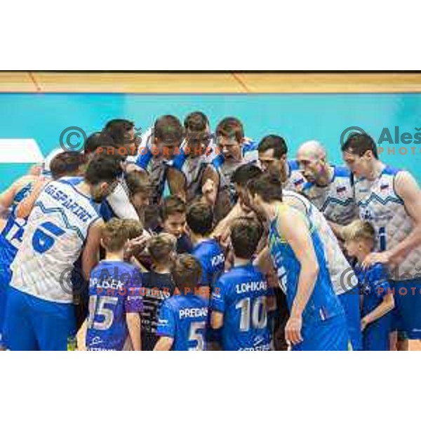 in action during friendly volleyball match between Slovenia and Netherlands in Dvorana Tabor, Maribor, Slovenia on January 2, 2019
