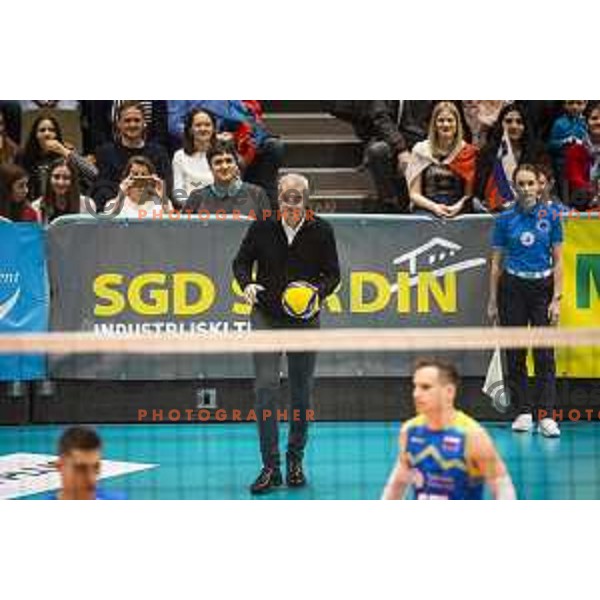 Sasa Arsenovic, mayor of Maribor in action during friendly volleyball match between Slovenia and Netherlands in Dvorana Tabor, Maribor, Slovenia on January 2, 2019