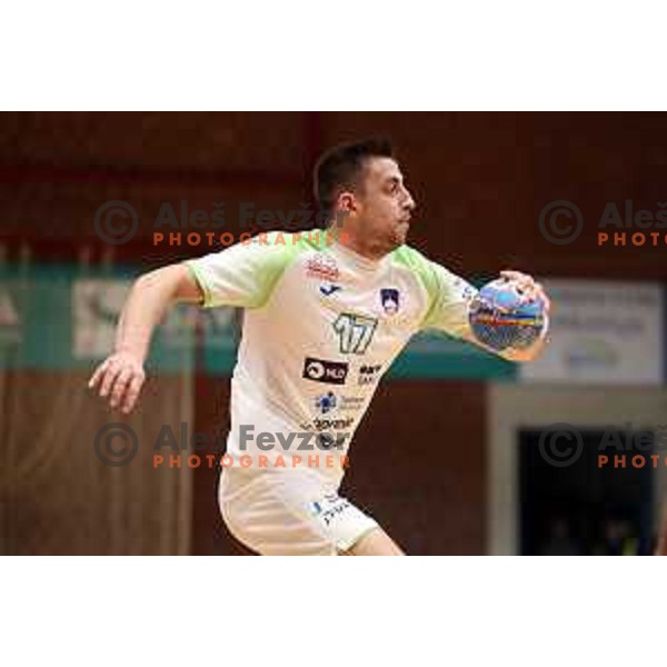 Nejc Cehte of Slovenia during friendly handball match between Slovenia and Northern Macedonia in Slovenj Gradec on Janaury 3, 2020
